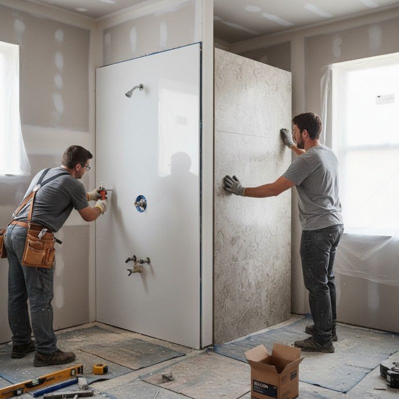 Our team working on Bathroom Remodeling projects in Camden County, NJ
